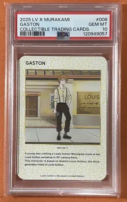 PSA 10 LOUIS VUITTON x MURAKAMI Trading card LV GASTON 008 - Image 1