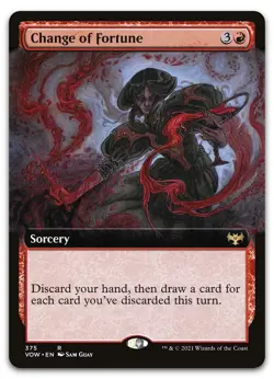Change of Fortune (Extended Art) #375 (NM) Crimson Vow VOW Magic MTG - Image 1