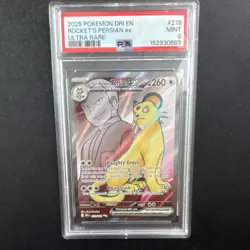 The Pokemon Company Rocket's Persian ex 219/182 SV10 PSA 9 Ultra Rare Holo - Image 1