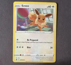 Eevee SWSH212 Holo Rare - Pokemon Sword & Shield Black Star Promo LP - Image 1