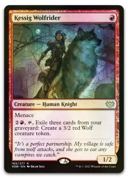 Kessig Wolfrider #165 (Foil) (NM) Crimson Vow VOW Magic MTG - Image 1