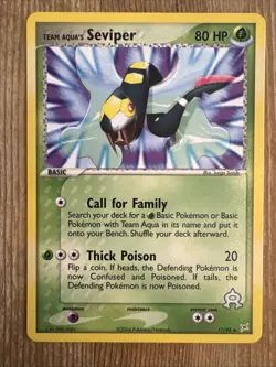 Team Aqua's Seviper - 17/95 Ex Team Magma vs. Team Aqua Pokemon NM - Image 1