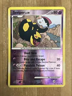 Pokemon TCG Seviper Platinum 61/127 Reverse Holo Uncommon DMG - Image 1
