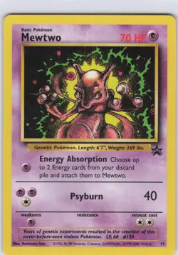 Mewtwo 14 Promo Wizards Black Star Promos Pokemon LP - Image 1