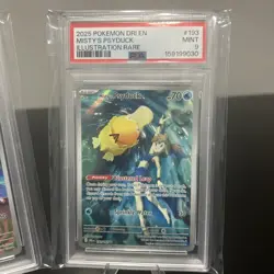 PSA 9 Mistys Psyduck & Lapras SEQUENTIAL CERT SET Destined Rivals Eng Pokemon IR - Image 2