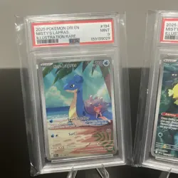 PSA 9 Mistys Psyduck & Lapras SEQUENTIAL CERT SET Destined Rivals Eng Pokemon IR - Image 3