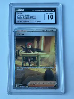 Pokemon Penny 252/198 SV01 Scarlet & Violet SIR Holo ENG CGC 10 2023 - Image 1