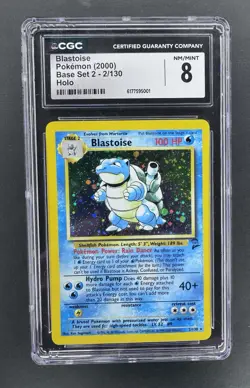 Blastoise 002/130 Base Set 2 Holo CGC 8 - Image 1