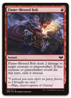 Flame-Blessed Bolt #158 (NM) Crimson Vow VOW Magic MTG - Image 1