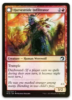 Harvesttide Infiltrator #143 (Foil) (NM) Midnight Hunt MID Magic MTG - Image 1