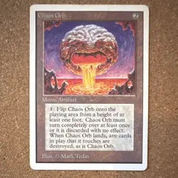 Chaos Orb, Unlimited Edition, Rare Artifact, Magic the Gathering, LP - Image 1