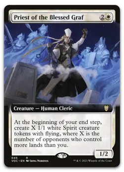 Priest of the Blessed Graf (Extended Art) #45 (NM) Crimson Vow VOC Magic MTG - Image 1