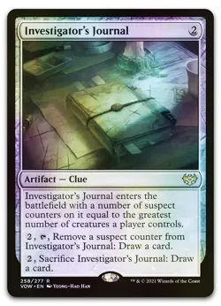 Investigator's Journal #258 (Foil) (NM) Crimson Vow VOW Magic MTG - Image 1