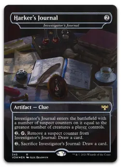 Harker's Journal - Investigator's Journal #345 (NM) Crimson Vow VOW Magic MTG - Image 1