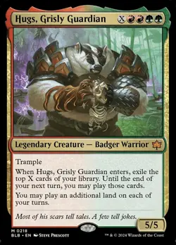 1x Hugs, Grisly Guardian - Foil MTG - Bloomburrow - NM-Mint - Image 1