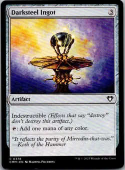 Darksteel Ingot 378 Common Commander Masters Magic: The Gathering Lightly Played - Image 1