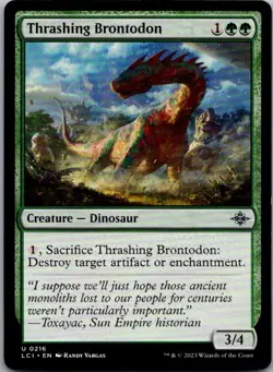 Thrashing Brontodon 216 The Lost Caverns of Ixalan Magic: The Gathering LP - Image 1