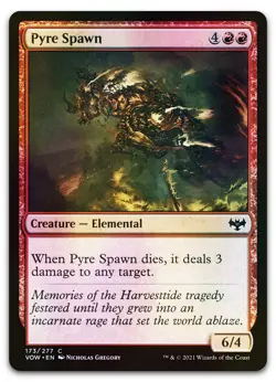 Pyre Spawn #173 (Foil) (NM) Crimson Vow VOW Magic MTG - Image 1