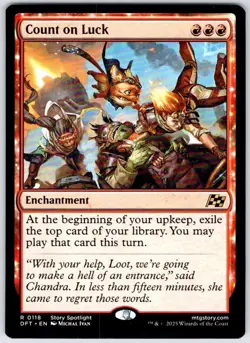 Count on Luck 118 Rare Aetherdrift Magic: The Gathering Near Mint - Image 1