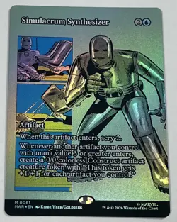 MTG Marvel Super Heroes *Foil* SIMULACRUM SYNTHESIZER *Mint *magic - Image 1