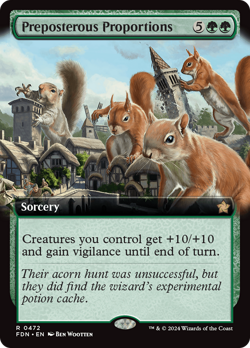Preposterous Proportions (Extended Art) [Foundations] Magic MTG - Image 1