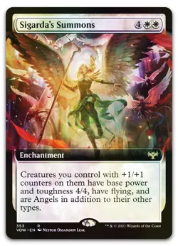 Sigarda's Summons (Extended Art) #353 (Foil) (NM) Crimson Vow VOW Magic MTG - Image 1