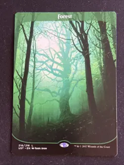 1x Forest (216) Unstable Damaged MTG Magic the Gathering x1 MKE - Image 1