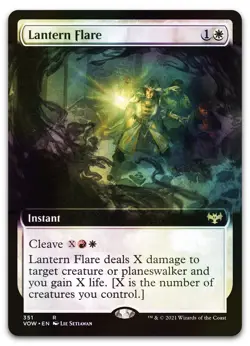 Lantern Flare (Extended Art) #351 (Foil) (NM) Crimson Vow VOW Magic MTG - Image 1