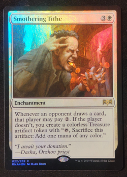 MTG SMOTHERING TITHE FOIL!!!! Ravnica Allegiance!! MINT!!! Magic the Gathering!! - Image 1