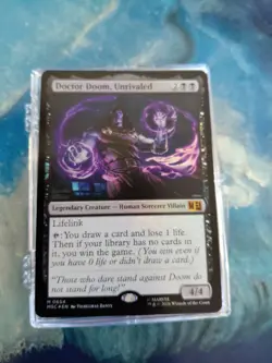Doctor Doom, Unrivaled Commander: Marvel Super Heroes Foil MTG NM/M Pack Fresh - Image 1
