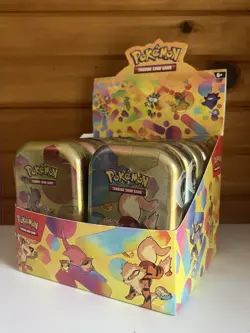 Pokemon Scarlet & Violet 151 Mini Tins Display Case 10x Factory Sealed Full Set - Image 1