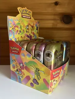Pokemon Scarlet & Violet 151 Mini Tins Display Case 10x Factory Sealed Full Set - Image 2