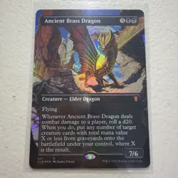 MTG Ancient Brass Dragon Borderless Foil Baldur’s Gate NM - Image 1