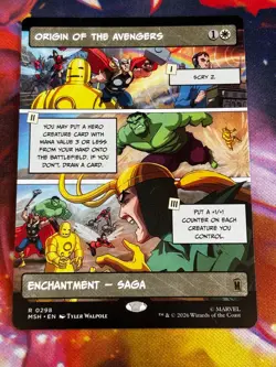 Origin of the Avengers (Borderless) R Marvel Super Heroes 298 NM - Image 1