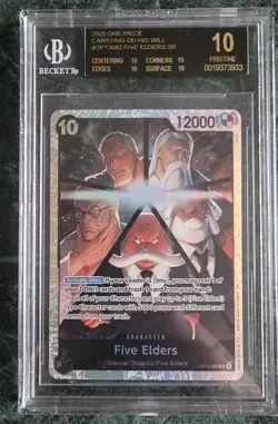 ONE PIECE Five Elders SR OP13-082 BECKETT BLACK LABEL 10 - Image 1