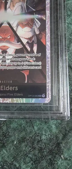 ONE PIECE Five Elders SR OP13-082 BECKETT BLACK LABEL 10 - Image 5