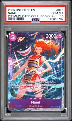 2025 ONE PIECE PREMIUM CARD COLLECTION -BEST SELECTION VOL.4 - #070 NAMI PSA 10 - Image 1