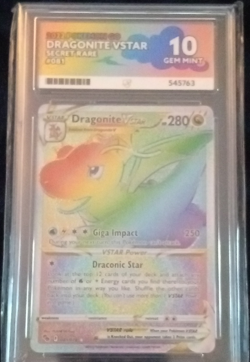 Dragonite VSTAR 081/078 Pokemon GO Secret Rare Holo Ace Grading 10 - Image 1