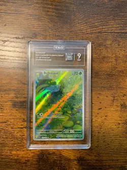 2023 Bulbasaur 166/165 Pokemon 151 English TAG 9 MINT Illustration Rare - Image 1