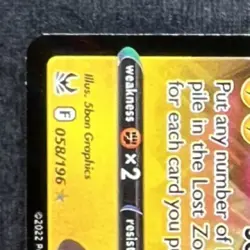 Rotom V 2022 Pokemon Sword & Shield Lost Origin #058/196 Holo - Image 3
