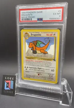 1999 POKEMON GAME MOVIE PROMO #5 DRAGONITE PSA 6 - Image 1