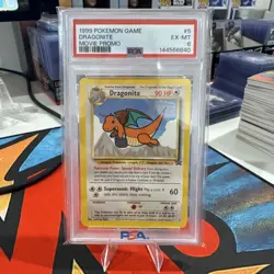 1999 POKEMON GAME MOVIE MOVIE PROMO #5 DRAGONITE PSA 6 - Image 1
