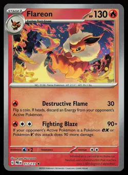 Flareon (Poke Ball) 013/131 Holo Rare Prismatic Evolutions Pokemon Card - Image 1
