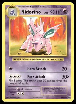 Pokemon Cards Nidorino 44/108 Evolutions Uncommon LP - Image 1