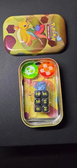Dragonite Tin with Dice and Counter Set Pokemon Trading Card Game - Image 1