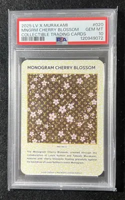PSA 10 LOUIS VUITTON x MURAKAMI Trading card LV MONOGRAM CHERRY BLOSSOM 020 - Image 1