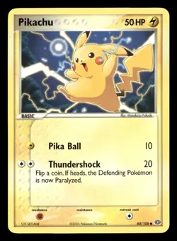 Pikachu - 60/106 - Common - Emerald - Pokemon Card - LP - Image 1