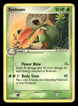 Breloom - 22/106 - Uncommon - Emerald - Pokemon Card - HP - Image 1