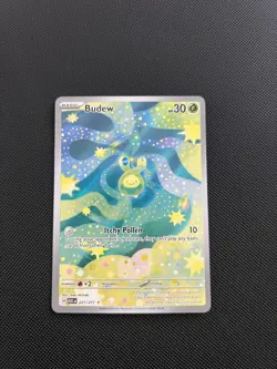 Budew 221/217 Ascended Heroes IR Illustration Rare Holo NM TCG Card Pokemon - Image 1