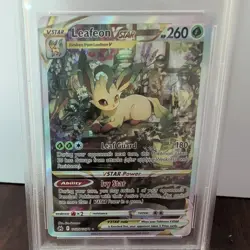 2023 POKEMON SWORD & SHIELD CROWN ZENITH #GG35 FULL ART/LEAFEON VSTAR PSA 10 - Image 2